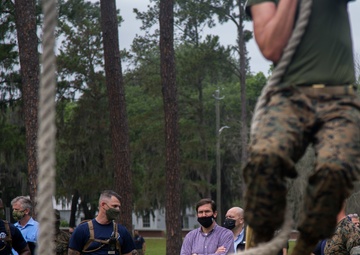 Secretary of Defense visits Marine Corps Recruit Depot Parris Island