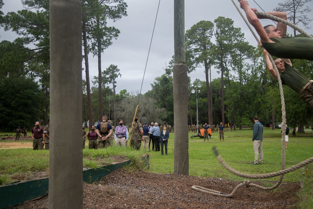 Secretary of Defense visits Marine Corps Recruit Depot Parris Island