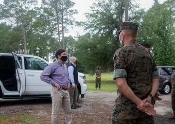 Secretary of Defense visits Marine Corps Recruit Depot Parris Island