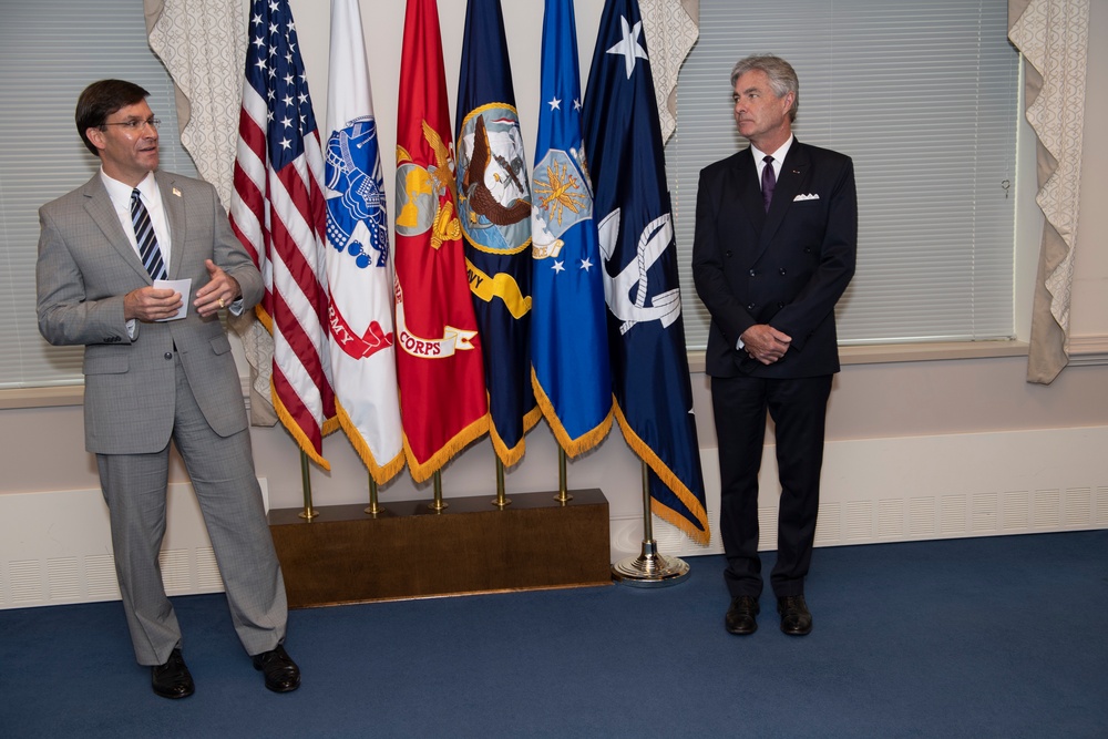 Defense Secretary swears-in 77th Secretary of the Navy