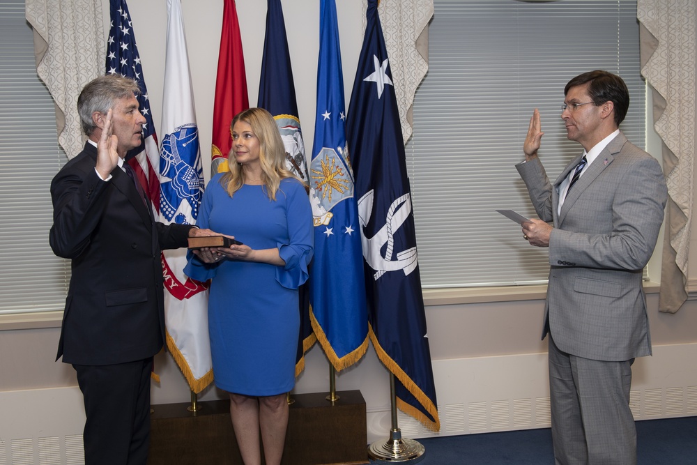 Defense Secretary swears-in 77th Secretary of the Navy