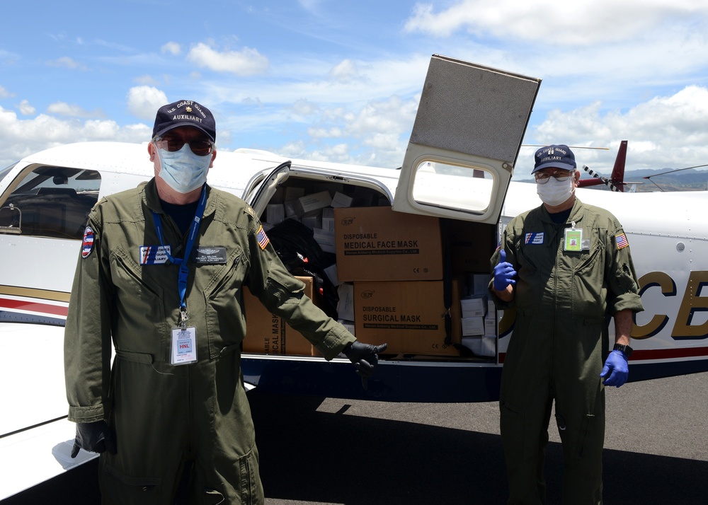 Coast Guard Auxiliary transports masks to Maui