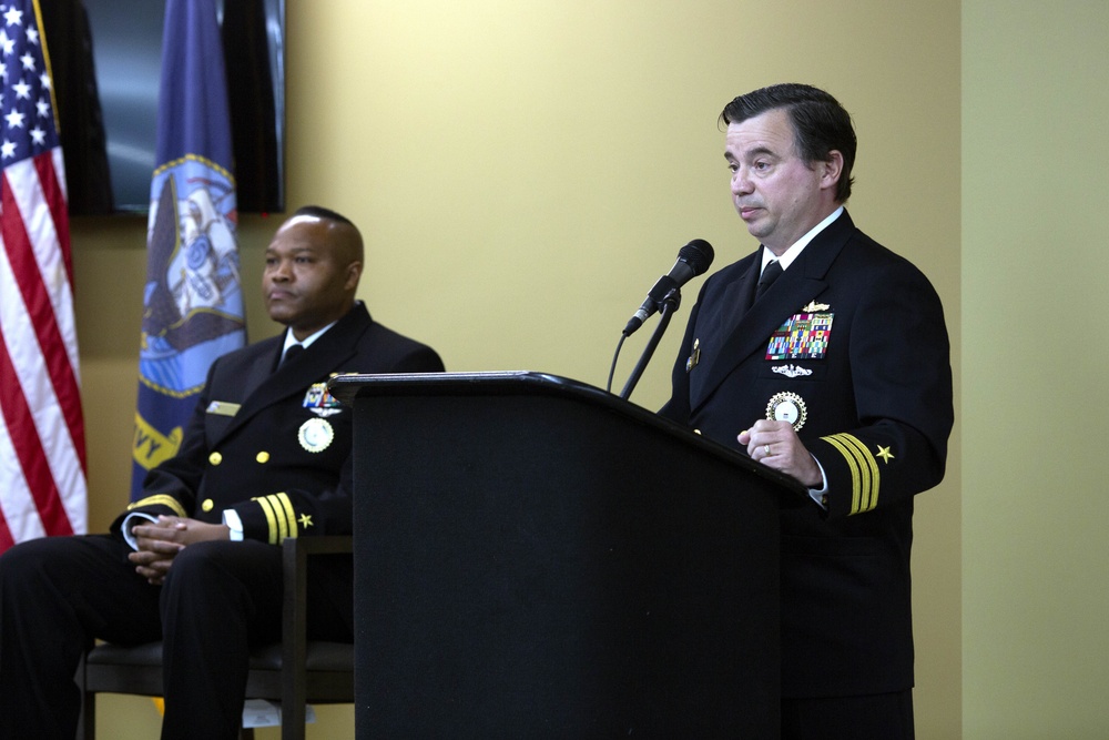 CDR Almond Smith III relieved during NTAG Portland Change of Command Ceremony