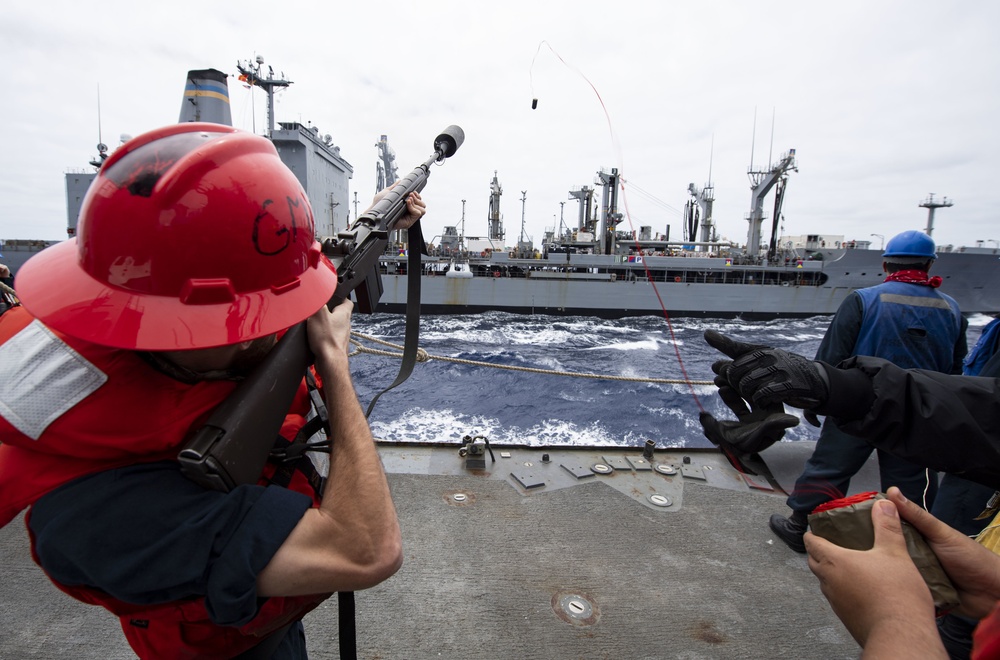 Sterett and Henry J. Kaiser Participate in a Replenishment-At-Sea