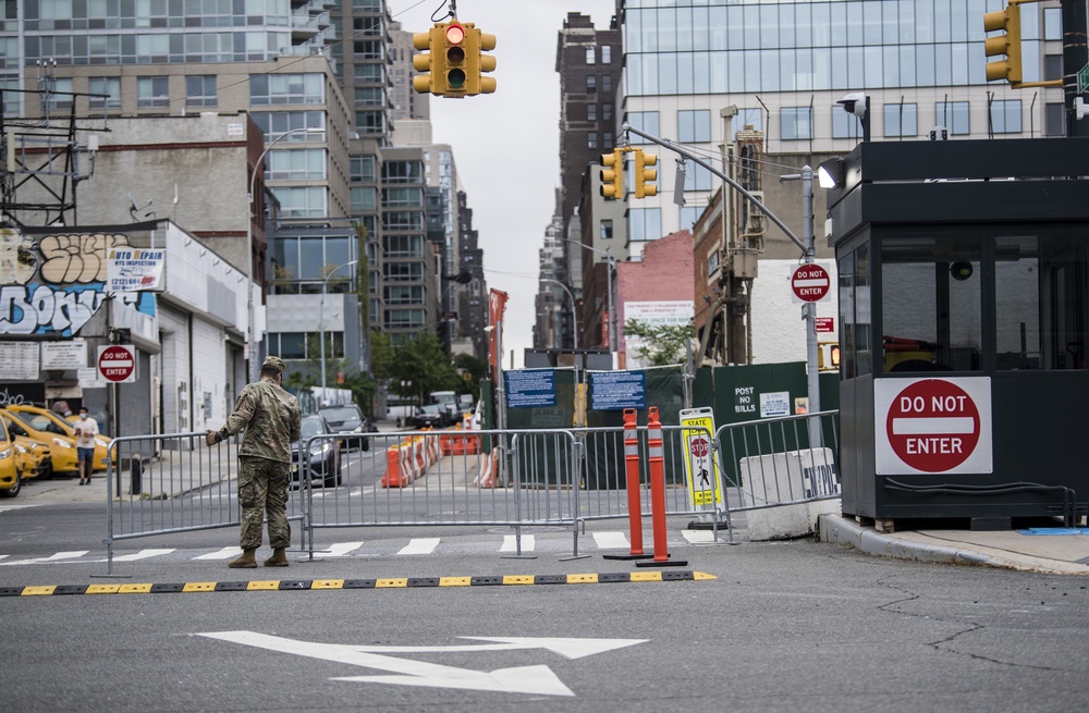 442nd Military Police Company provides security at the Javits Center in New York