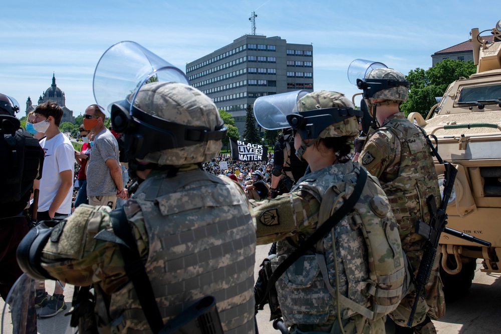 Minnesota Guardsmen support peaceful demonstration in St. Paul