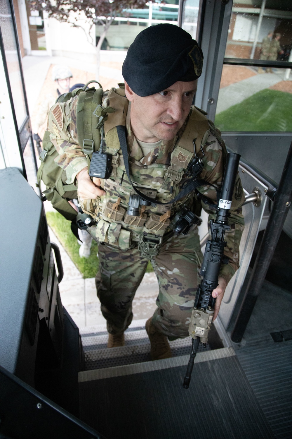 Airman of the 151 Security Forces Squadron respond to the call of thier Governor in a time of social crisis and rioting to protect citizens of Utah.