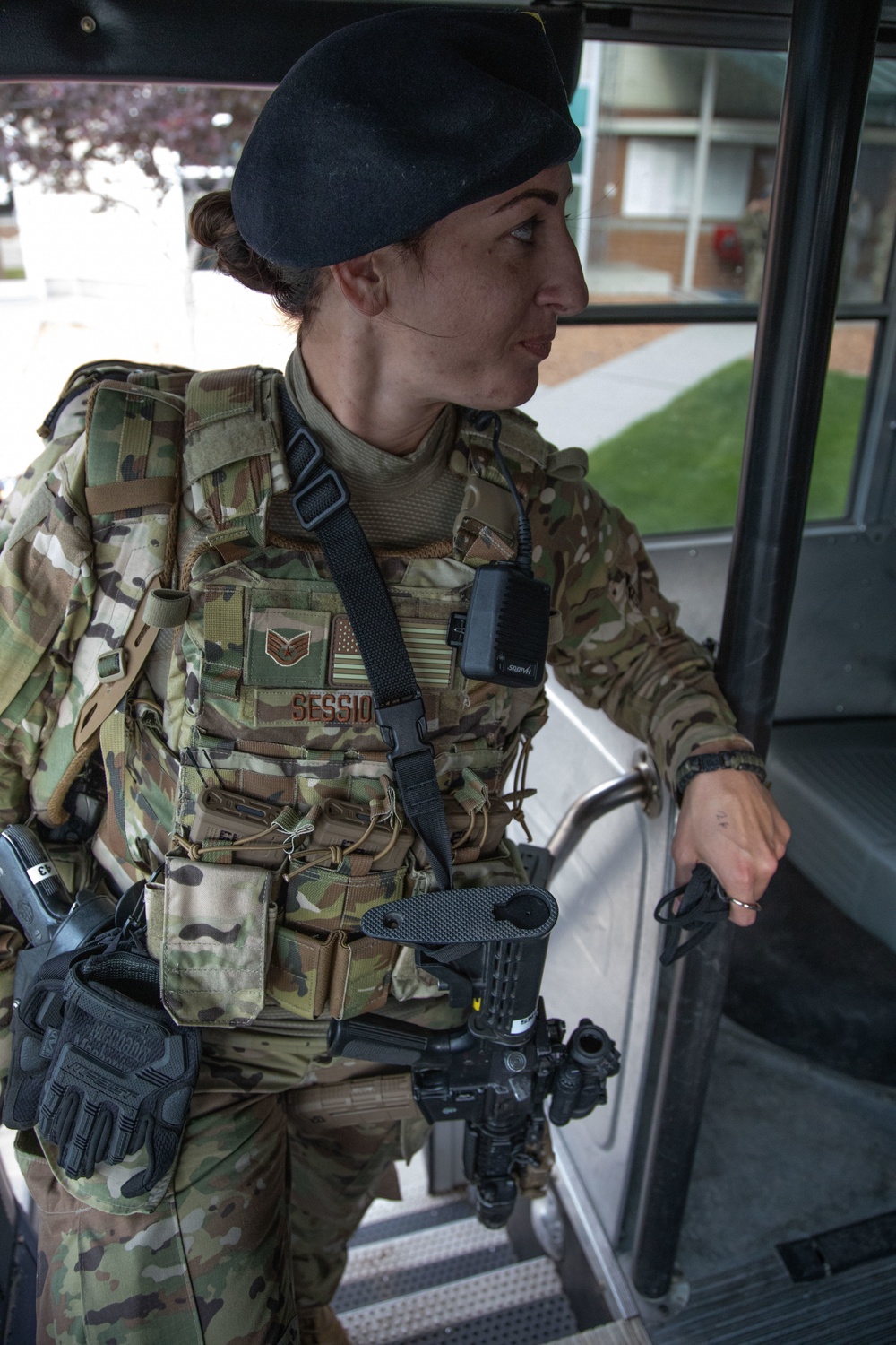 Airman of the 151 Security Forces Squadron respond to the call of thier Governor in a time of social crisis and rioting to protect citizens of Utah.