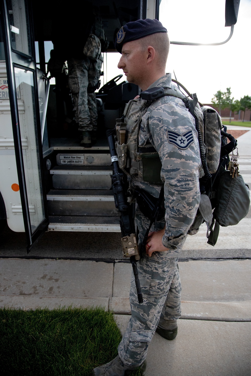 Airman of the 151 Security Forces Squadron respond to the call of thier Governor in a time of social crisis and rioting to protect citizens of Utah.