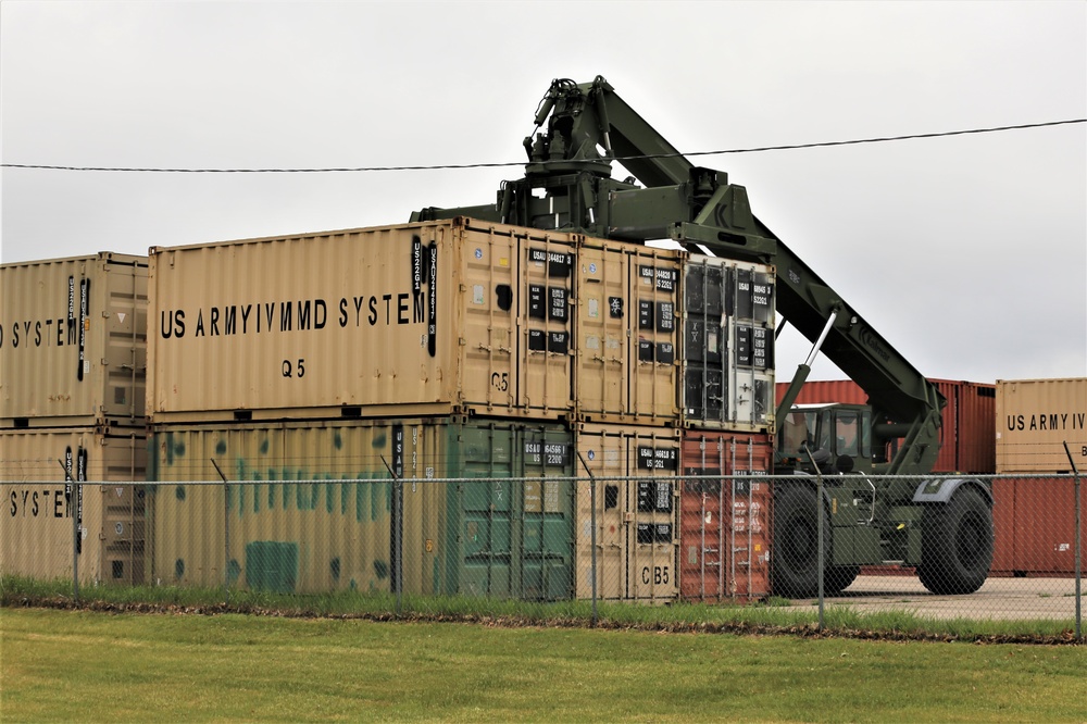 Rough Terrain Container Handler operations at Fort McCoy