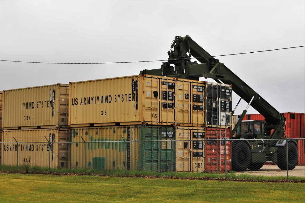 Rough Terrain Container Handler operations at Fort McCoy