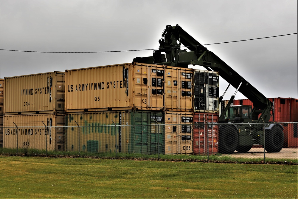 Rough Terrain Container Handler operations at Fort McCoy