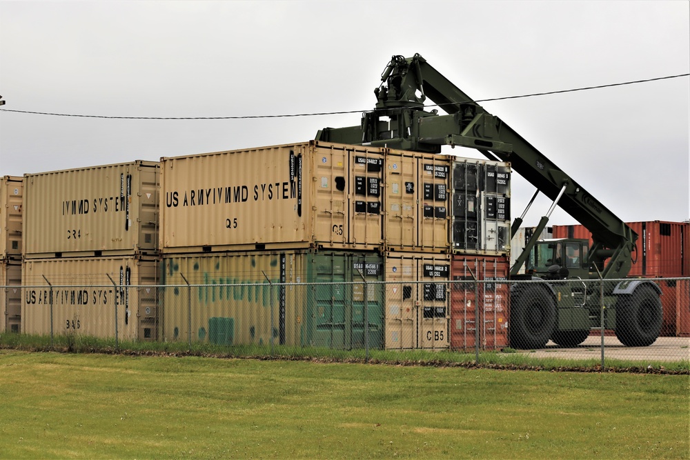 Rough Terrain Container Handler operations at Fort McCoy