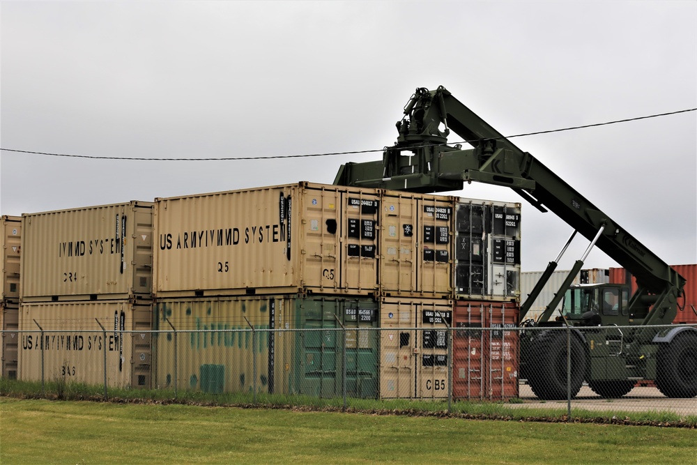 Rough Terrain Container Handler operations at Fort McCoy