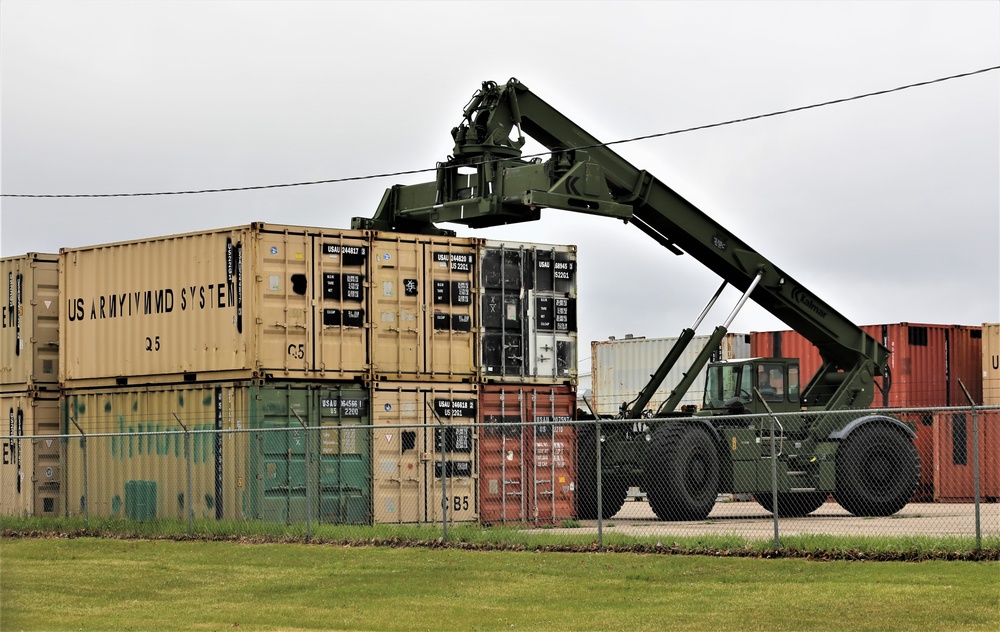 Rough Terrain Container Handler operations at Fort McCoy