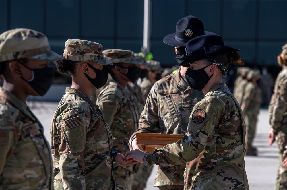 U.S. Air Force Basic Military Training Graduation and Coining Ceremony