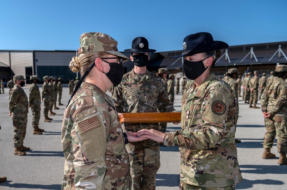 U.S. Air Force Basic Military Training Graduation and Coining Ceremony