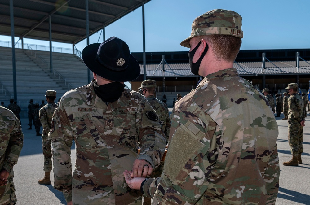 U.S. Air Force Basic Military Training Graduation and Coining Ceremony