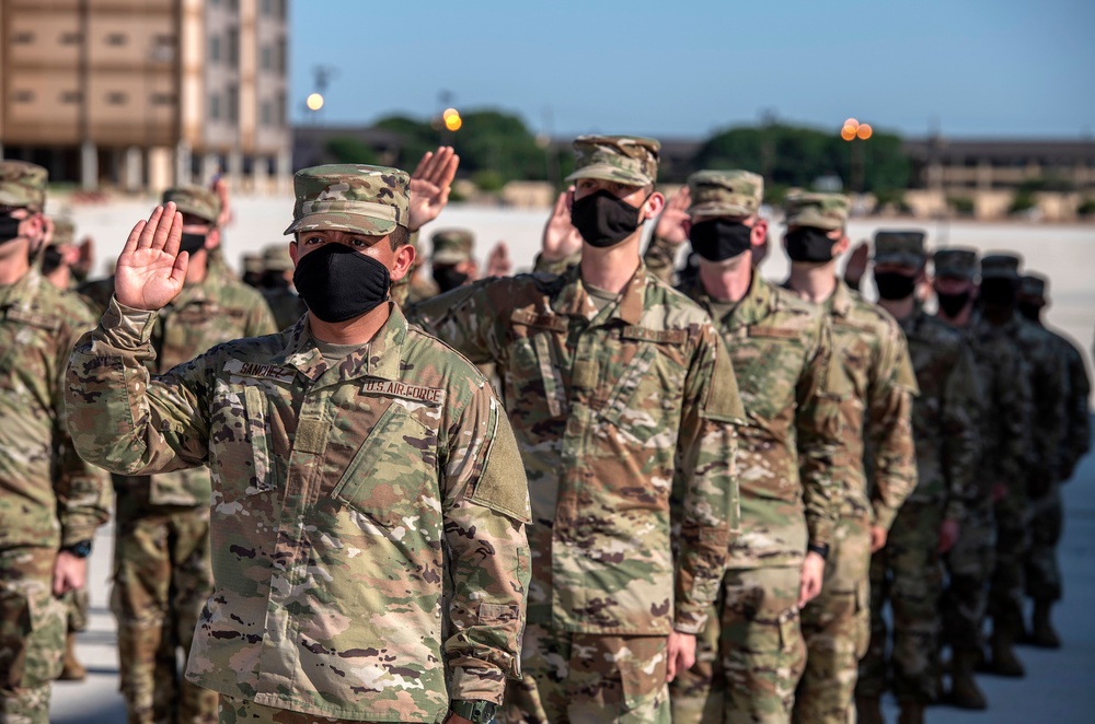 U.S. Air Force Basic Military Training Graduation and Coining Ceremony