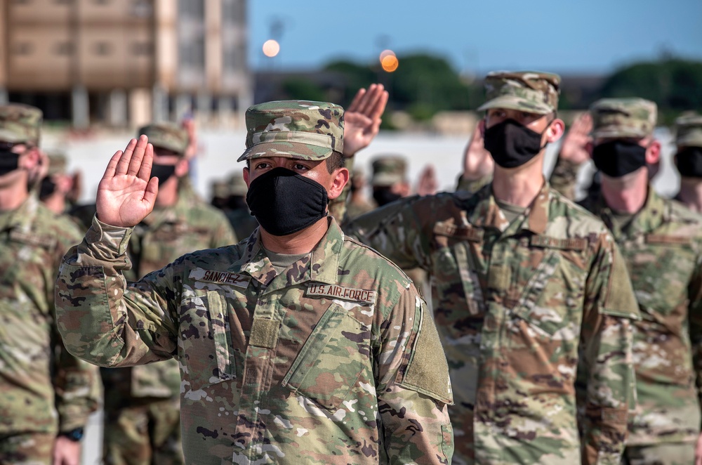 U.S. Air Force Basic Military Training Graduation and Coining Ceremony