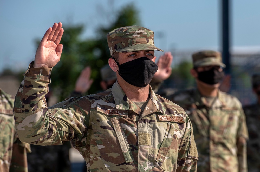 U.S. Air Force Basic Military Training Graduation and Coining Ceremony