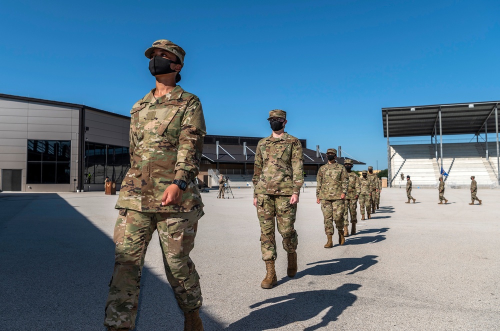 U.S. Air Force Basic Military Training Graduation and Coining Ceremony