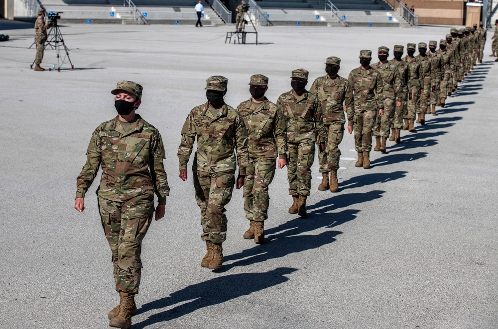 U.S. Air Force Basic Military Training Graduation and Coining Ceremony