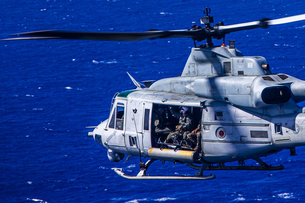 U.S. Marine and Navy helicopters exercise maritime strike capability