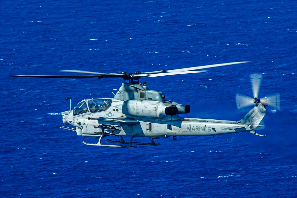 U.S. Marine and Navy helicopters exercise maritime strike capability