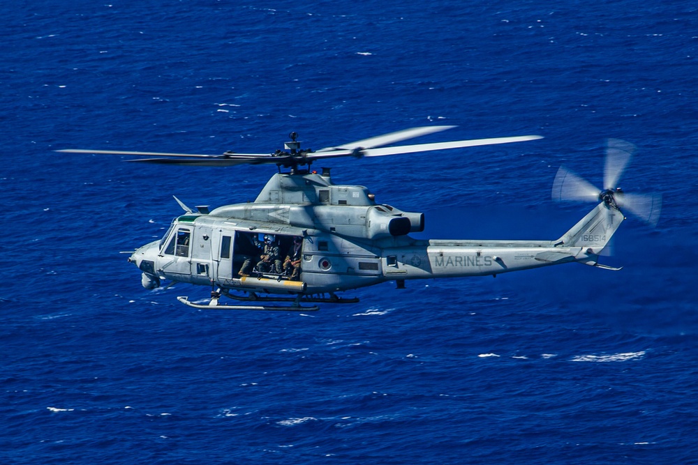 U.S. Marine and Navy helicopters exercise maritime strike capability