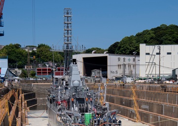 USS Warrior Departs Dry-dock