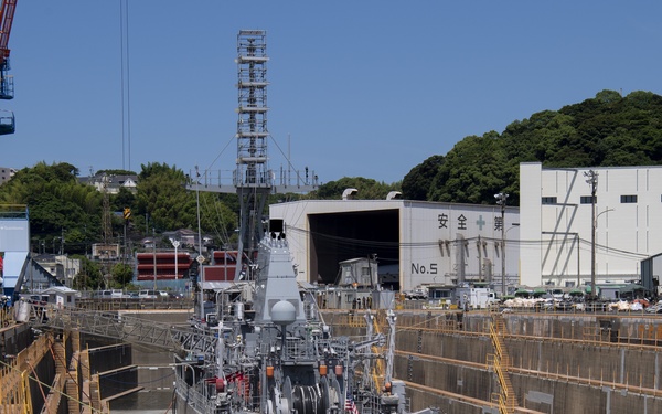 USS Warrior Departs Dry-dock