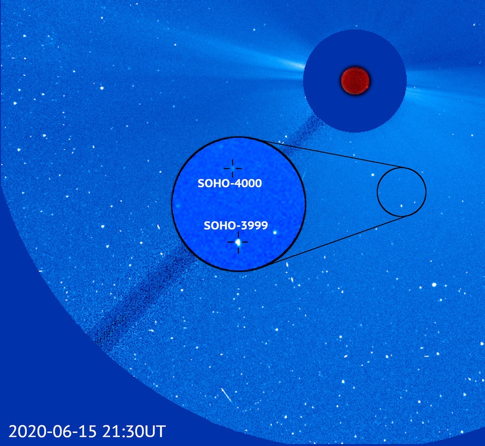 NRL telescope onboard ESA, NASA SOHO discovers 4000th comet