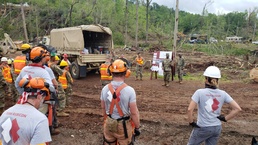 South Carolina National Guard engineers conduct debris clearing in Pickens County