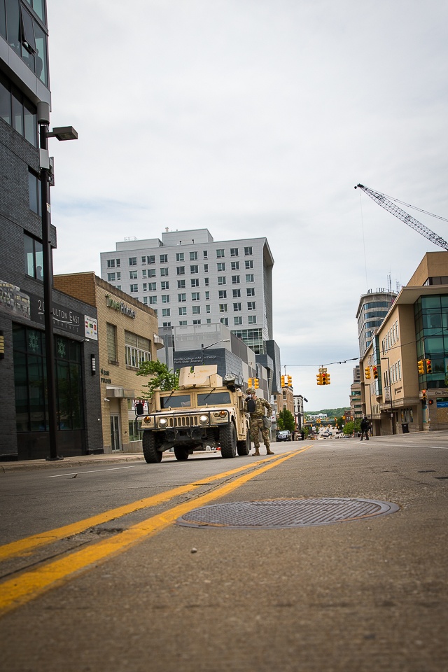 Michigan National Guard assists with ensuring peace in Grand Rapids