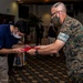 U.S. Marine Corps Col. Jason Perry presents awards during his change of command ceremony