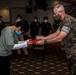 U.S. Marine Corps Col. Jason Perry presents awards during his change of command ceremony