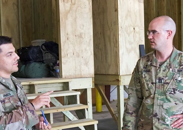 Chaplain Speaks with Engineer