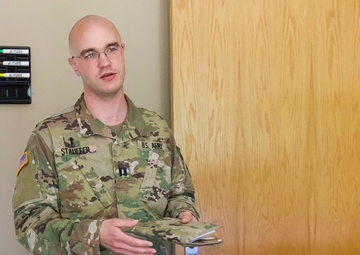 Chaplain Delivers Briefing During COVID-19 Relief