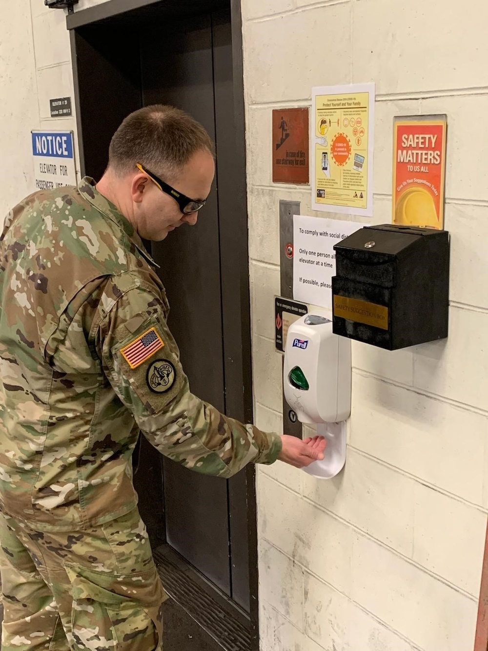 RIA factory installs hands-free sanitizers