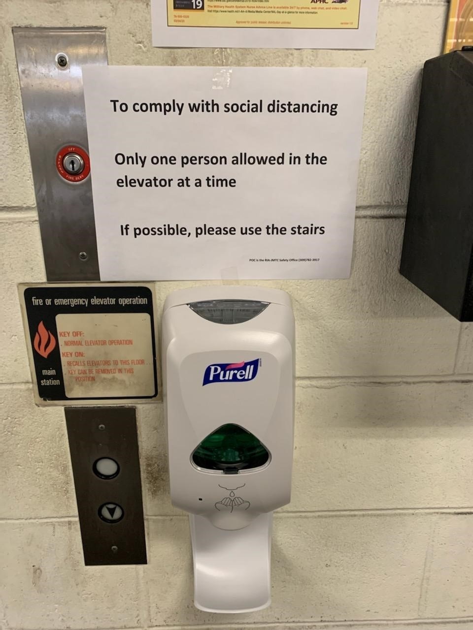 RIA factory installs hands-free sanitizers
