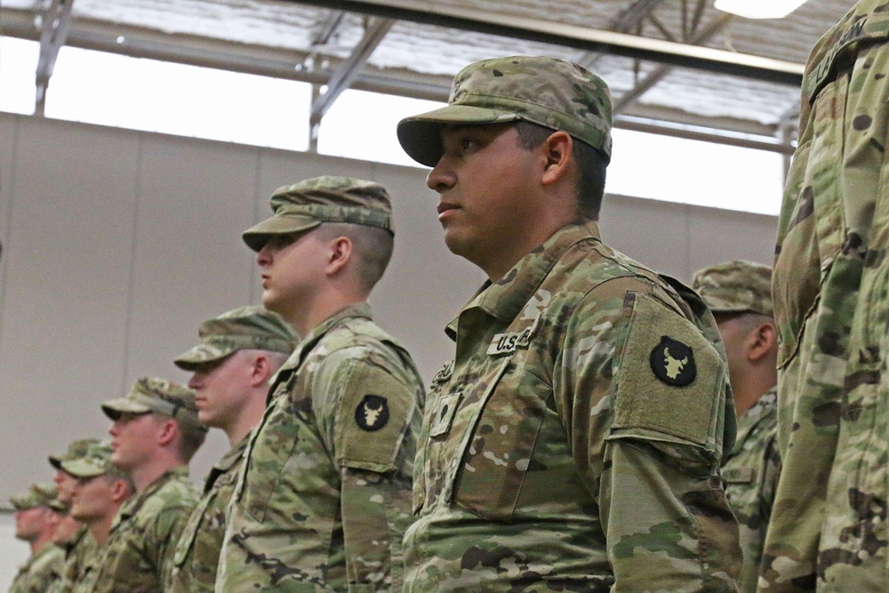 Soldiers Stand In Formation For Send-off Ceremony