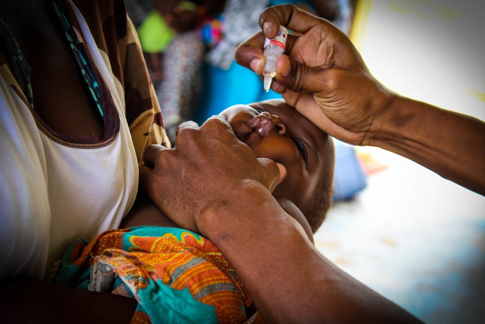 Child an immunization at the Muecate Health Center in Nampula