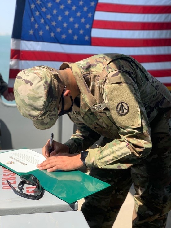 Sgt. Hernandez Reenlistment Ceremony