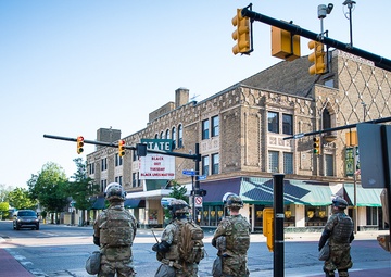 Michigan National Guard assists with ensuring peace in Kalamazoo