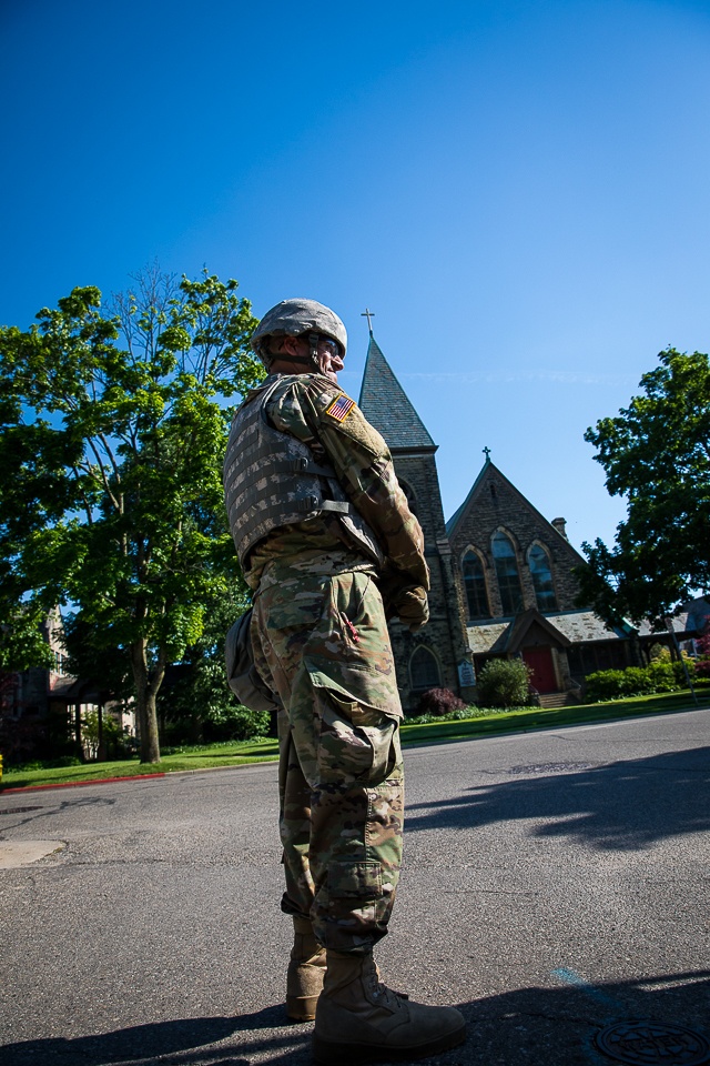 Michigan National Guard assists with ensuring peace in Kalamazoo