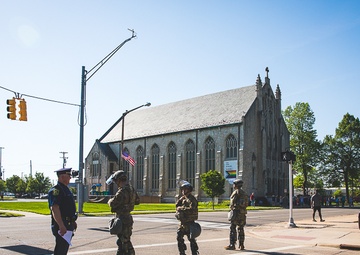 Michigan National Guard assists with ensuring peace in Kalamazoo