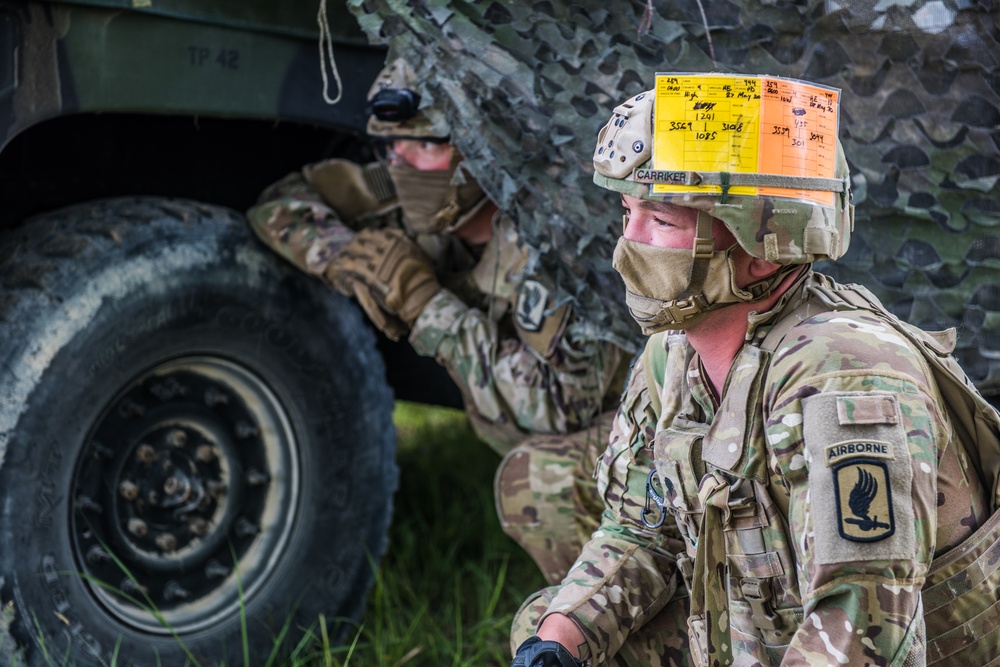 Artillery Paratroopers await next fire mission