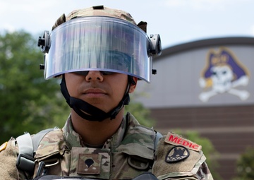 National Guard Military Police support Greenville Law Enforcement