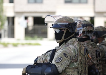 National Guard Military Police support Greenville Law Enforcement